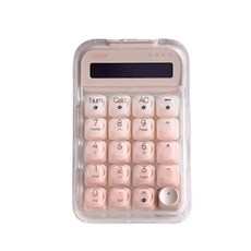 粉色鍵帽計算機 數字鍵盤計算器二合一 暖色背光 GASKET結構 多設備連接, LOFREE機械鍵盤計算機, 1個