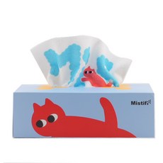 미스티파이 뽑아쓰는 고흡수 플리컷 극세사 다용도 항균 행주 티슈형 20매 <블루레터>, 1개, 20개입