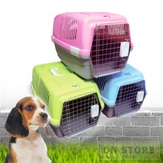 [ON디자인] 칼라 케이지 M 강아지이동켄넬, 핑크