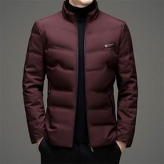防風保暖翻領羽絨外套，舒適透氣簡約防潑水，都會商務休閒立領外套