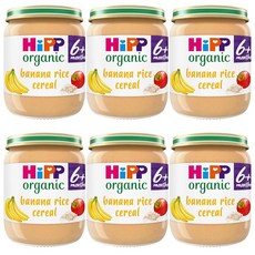 HIPP 힙 바나나 라이스 시리얼 베이비 푸드 자 6+개월 125g, 6개