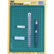 Life 切割板組合 LC-2439，網格印刷精準切割，防滑安全, 綠色