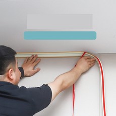 접착식 재료분리대 코너몰딩 삼각 천정몰딩 틈새 마감재, 7. 버건디 실버 라인, 36mm, 3m접착제