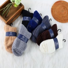 따뜻한 베이직 수면 양말 남성용 무지 기본형 보온 남여 공용 무지수 면양말 여성 여성수_rl