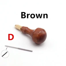 가죽 바느질 송곳 다이아몬드 모양 공예 도구 손 바느질 송곳 DIY 스티처 테이퍼 1 개, 브라운계열, 08 1Pcs Brown D