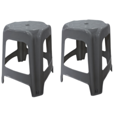 [나코] 프라스틱의자 플라스틱간이의자 파라솔의자 야외플라스틱의자 편의점플라스틱의자 원형의자, 2개, 그레이