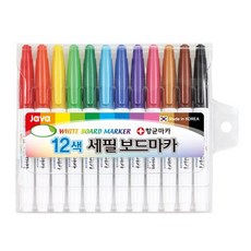 자바펜 세필보드마카, 12색, 24개