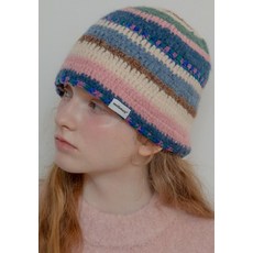 MELLOTORY 보헤미안 니트 햇 (핑크 믹스)