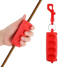 Fukaisu 양궁 화살 풀러 고무 휴대용 핸드 세이버 양궁 화살 풀러 그리퍼 도구 인체 공학적 그립 및 키체인 액세서리 포함 연습 사격 장비에 적합 레드 451988