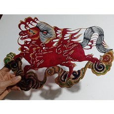 皮影 雲中天馬 手工雕刻收藏, 如圖所示, 1個