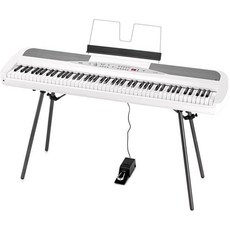 Korg SP280 88鍵 電鋼琴 數位電鋼琴，含原廠譜板、琴架，贈耳機，保固2年, 1個, 白色（單鍵盤+琴架+踏板）, 白色