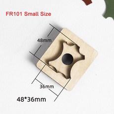 가죽 공예 절단 다이 템플릿 태그 펜던트 스텐실 가죽 공예 금속 절단 수공구 몰드 내구성, [01] FR101 48x36mm