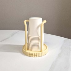 종이컵꽂이 종이컵보관함 거치대 홀더 디스펜서 1구, 10개, 아이보리