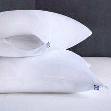 Sealy Performance Comfort 면 수분 흡수 세탁기 세탁 가능한 베개 프로텍터 스탠다드퀸 2팩