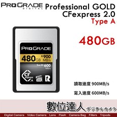 ProGrade CFexpres 2.0 (Gold) Type A 480GB CF卡, 1個