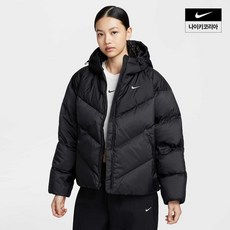 NIKE 나이키 여성 스포츠웨어 윈드푸퍼 스톰 핏 루즈 후드 다운 패딩 HV5236-010 2779878