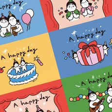 달페이퍼 해피데이 5종 엽서 postcard 생일축하 엽서, 2 해피데이 폭죽, 2 해피데이 폭죽, 상세페이지 참조