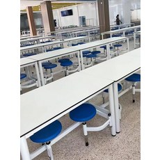 일체형 식탁 야외 테이블 급식용 탁자 식당용 휴게실, 올인원 스윙 암 버전 맞춤 제작