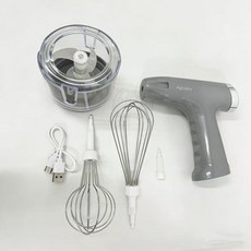 三合一電動打蛋器 絞肉機, 灰色 三合一料理機