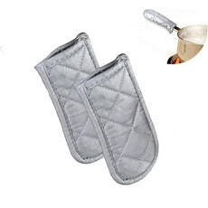 Linwnil 주철 프라이팬 핸들 커버 냄비 손잡이 커버 내열성 내열성 냄비 팬 프라이팬 핫 핸들 홀더 슬리브 장갑 커버 주방 BBQ 및 베이킹 조리기구용 4 레, 2, 실버