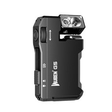 【電筒王】Wuben G5 400流明 便攜照明 EDC 無段調光 磁吸 RGB七色光 180 燈頭 180 背夾, 1個, 黑色, 黑色