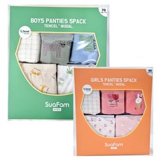 수아팜 남아 여아 아동팬티 모달 삼각팬티5종세트