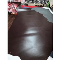 천연 소가죽 원단 수제가죽공예 베지터블 가죽공예재료 그레인 가죽, 커피