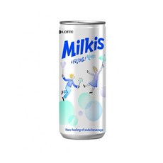 LOTTE Milkis 優格風味碳酸飲 250ml 罐裝飲料, 1個