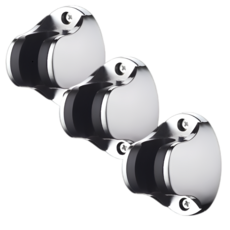 사각마켓 타공형 8단 각도조절 샤워기 거치대 3p, 1개, 실버