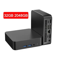 레노 뉴 미니 PC 게이머 컴퓨터 윈도우 11 인텔 N150 32GB 램 12TB SSD FHD 블루투스 WiFi6 타입-C 게이밍, 01 Intel N150, 01 32GB 2TB