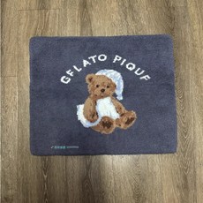 말랑곰 폭신 발매트 Marshmallow Bear Plush Mat, 1개, 그레이
