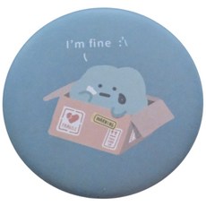 方坊 大徽章 小哀易碎 44mm 霧面別針 - 個性穿搭必備，展現獨特憂鬱氣息, 多色, 1個