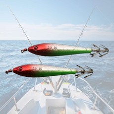 스테 레이저 에기 레드그린 지깅 광어 낚시채비 루어 에깅 호래기