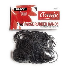ANNIE 150 고무 밴드 #3149 라지 사이즈 블랙, ANNIE 150 고무 밴드 #3149 라지 사이즈 블