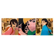 후지모토 타츠키 룩백 굿즈 냉장고 자석 아크릴 마그넷 3종 세트, 룩백 3종 세트