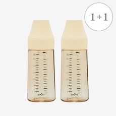 스펙트라 올셋 PPSU 젖병 260ml [1+1] / 노꼭지젖병 2개 구성 /젖꼭지 미포함, 1color(크림바닐라)