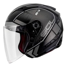 SOL SO7E 幻影 半罩式安全帽, 消光黑/銀