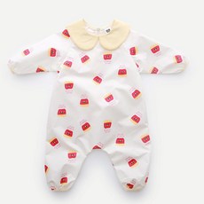 원라인 아기 유아 전신 미술가운, 카라, 포테이토