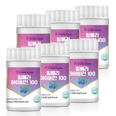 빌베리 영양제 정 농축분말 식약청인증 HACCP, 6개, 60정