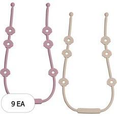 아이벨류 실리콘 멀티 스트랩 홀더 2종 세트, 노꼭지, 9세트, 더스키라일락 + 샌드