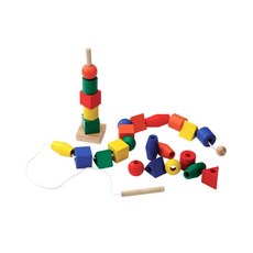 모양 배우기 원목 도형 실꿰기 장난감