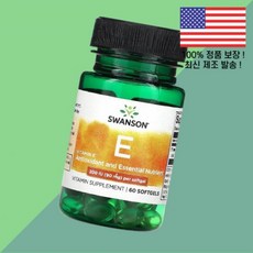 스완슨 비타민E 비타민이 200 90mg 200IU 60소프트젤 Swanson Vitamin E IU 60 Softgels, 스완슨 비타민E 비타민이 200 90mg 200IU 6