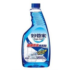 妙管家 玻璃亮光清潔劑 噴槍瓶(650g) - 輕鬆清潔玻璃，不留水痕，居家必備, 1個, 玻璃重裝, 650g