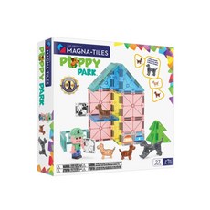 MAGNA-TILES Puppy Park 磁力片積木玩具組，激發創意，建構小狗樂園, 多色, 27