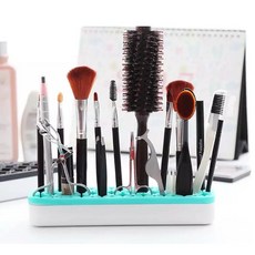 플라워 실리콘 케이스 브러쉬 거치대 화장품 정리 hes+148Yz, 블랙