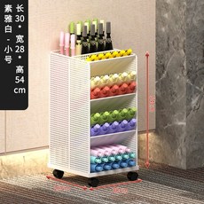 家用雨傘架收納 酒店大堂商用教室用傘桶 掛放傘的門口神器置物架子, 1個, 白色-單面五格雨傘架-帶輪