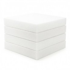 소파용 고밀도 강화 쿠션 스펀지 5cm 키높이 방석 충전용 스폰지 | 가구 패딩용 | 다용도 고탄성, 4개, 화이트