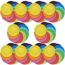 [동화오피스] 칼라접시 (혼합색) 100개입 / 색접시 칼라종이접시, 1세트