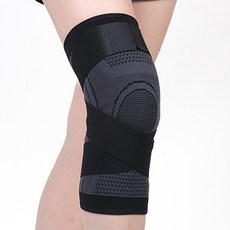 1+1 고탄력 스트랩 무릎보호대 통기성 남녀공용 관절 슬개골 보호, 1개