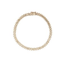 시드니에반 이블 아이 14K 옐로 골드 다이아몬드 테니스 브레이슬릿